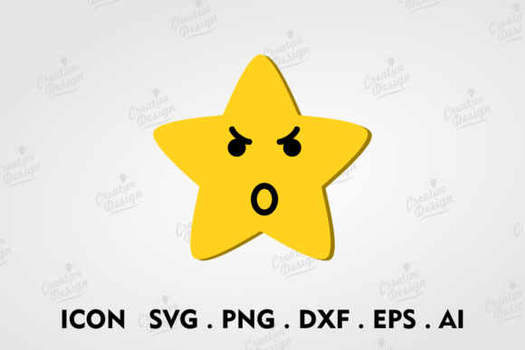 Angry Yellow Star Graphic for Modern Content