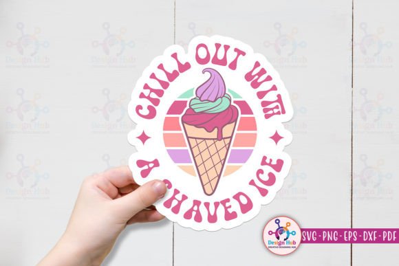 Chill out with a Shaved Ice Sticker Graphics for Crafts