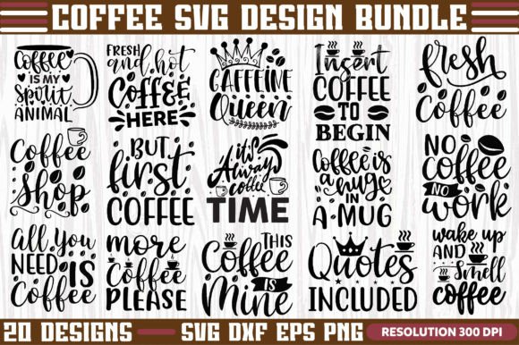 Coffee Design Bundle Svg Graphics for Crafts