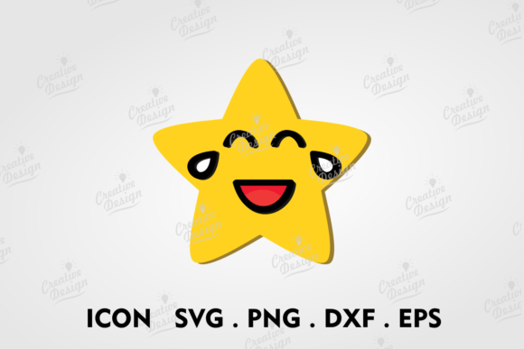 Happy Yellow Star Emoticon for Modern Branding