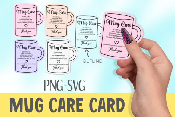 Mug Care Card Graphics for Crafts