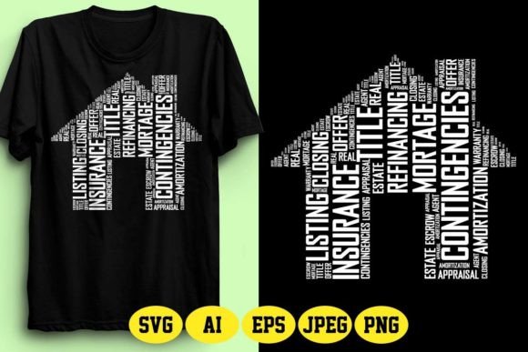 REAL ESTATE AGENT WITH HOUSE WORD ART Graphics for Modern Blog Design