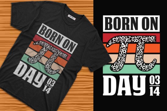 Retro Pi Day Graphic Design for T-Shirt Use